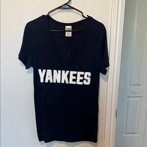 PINK Victoria's Secret Black Yankees Tee
